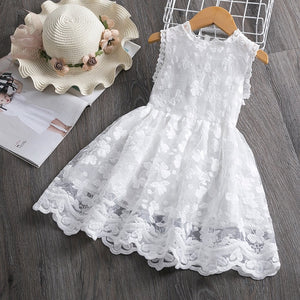 Girls Dresses 2019 Fashion Girl Dress Lace Floral Design Baby Girls Dress Kids Dresses For Girls Casual Wear Children Clothing