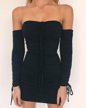 Load image into Gallery viewer, Articat Women Autumn Winter Bandage Dress Women 2019 Sexy Off Shoulder Long Sleeve Slim Elastic Bodycon Party Dresses Vestidos
