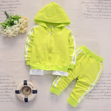 Load image into Gallery viewer, 2020 Spring Baby Casual Tracksuit Children Boy Girl Cotton Zipper Jacket Pants 2Pcs/Sets Kids Leisure Sport Suit Infant Clothing
