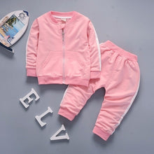 Load image into Gallery viewer, 2020 Spring Baby Casual Tracksuit Children Boy Girl Cotton Zipper Jacket Pants 2Pcs/Sets Kids Leisure Sport Suit Infant Clothing
