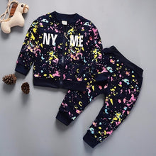 Load image into Gallery viewer, 2020 Spring Baby Casual Tracksuit Children Boy Girl Cotton Zipper Jacket Pants 2Pcs/Sets Kids Leisure Sport Suit Infant Clothing
