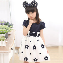 Load image into Gallery viewer, Floral Dress For Girls 2020 Summer Mesh Girls Dress Bow Kids Clothes Children&#39;s Dress Spring Teen Girls Clothing 6 8 12 Years

