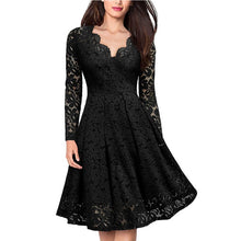 Load image into Gallery viewer, Women's Vintage Sexy Irregular Hem 3/4 Lace Sleeve Polyster Casual Cocktail Party Office Dress 2019 Women Dress Female
