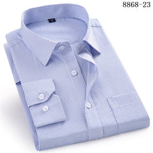 Load image into Gallery viewer, 4XL 5XL 6XL 7XL 8XL Large Size Men's Business Casual Long Sleeved Shirt White Blue Black Smart Male Social Dress Shirt Plus
