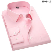 Load image into Gallery viewer, 4XL 5XL 6XL 7XL 8XL Large Size Men's Business Casual Long Sleeved Shirt White Blue Black Smart Male Social Dress Shirt Plus
