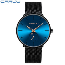Load image into Gallery viewer, CRRJU Fashion Mens Watches Top Brand Luxury Quartz Watch Men Casual Slim Mesh Steel Waterproof Sport Watch Relogio Masculino
