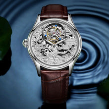 Load image into Gallery viewer, New Diamond Scale Tourbillon Mechanical Watch Men Hollow Mechanical Watch Male Luxury Watches Man Gold Clock Waterproof Leather
