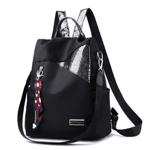 Load image into Gallery viewer, Simple style ladies backpack anti-theft Oxford cloth tarpaulin stitching sequins juvenile college bag purse Bagpack Mochila
