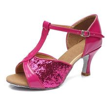 Load image into Gallery viewer, Hot selling Women Professional Dancing Shoes Ballroom Dance Shoes Ladies Latin Dance Shoes heeled 5CM/7CM
