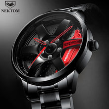 Load image into Gallery viewer, Nektom Mannen Velg Hub Horloge Custom Design Auto Polshorloge Rvs Custom Niet Afdrukken Velg Hub Horloges Man
