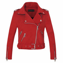 Load image into Gallery viewer, 2020 New Arrial Women Autumn Winter Suede Faux Leather Jackets Lady Fashion Matte Motorcycle Coat Biker Gray Pink Beige Outwear
