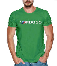 Load image into Gallery viewer, Summer Men's Tshirt 2019 Fashion I'm Boss M Power Logo funny 100% Cotton Custom Print Mercedes F1 Subaru Suzuki t-shirt
