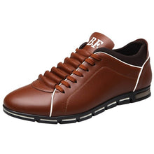 Load image into Gallery viewer, men's senakers shoes casual no-leather sport shoes Men solid Fashion Solid Leather Business Sport Flat Round Toe Casual Shoes
