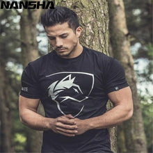 Load image into Gallery viewer, New ALPHALETE Men&#39;s T-Shirts  Fashion Short Sleeved Fitness Bodybuilding Shirt For Men Workout Slim Fit Cotton tee tops
