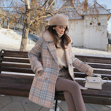 Load image into Gallery viewer, Mishow 2019 Women Coat outerwear winter clothing fashion warm woolen blends female elegant Double Breasted woolen coat MX18D9679
