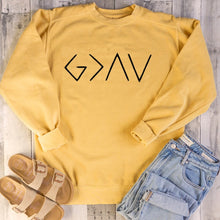 Load image into Gallery viewer, God Is Greater Than The Highs and Lows Women Sweatshirt Jesus Believe Full Sleeve Female Jumper Christian Pullover Drop Shipping
