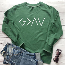 Load image into Gallery viewer, God Is Greater Than The Highs and Lows Women Sweatshirt Jesus Believe Full Sleeve Female Jumper Christian Pullover Drop Shipping
