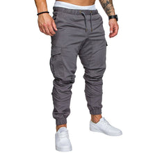 Load image into Gallery viewer, ASALI Solid Sweatpants Men Joggers Multi-pocket Pants Autunm 2019 New Fashion Long Trousers Male Elastic Waist Men's Sportswear

