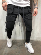 Load image into Gallery viewer, Casual Fitness Male Sportswear Tracksuit Sweatpants Men Pants Trendy Men's Hip Hop Pants Mens Joggers Solid Multi-pocket Pants
