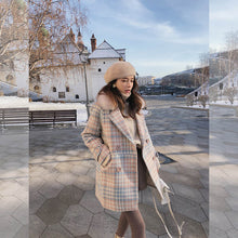 Load image into Gallery viewer, Mishow 2019 Women Coat outerwear winter clothing fashion warm woolen blends female elegant Double Breasted woolen coat MX18D9679
