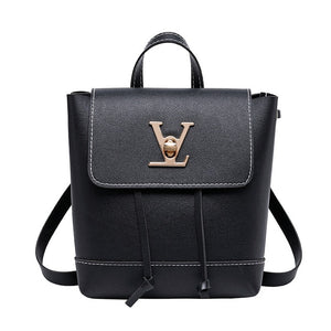LISM Ladies bag fashion contrast color lock small backpack mini slung ladies shoulder bag shoulder bag mobile phone bag