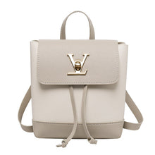 Load image into Gallery viewer, LISM Ladies bag fashion contrast color lock small backpack mini slung ladies shoulder bag shoulder bag mobile phone bag

