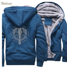 Load image into Gallery viewer, Odin Vikings Hoodie Men Viking Berserker Stylish Jacket 2018 Winter Brand Warm Fleece Hip Hop Hooded Sweatshirt Coat Homme 5XL
