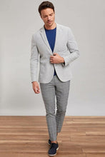 Load image into Gallery viewer, DeFacto Man Winter Smart Casual Long Pants Men Mid-waist Plaid Bottoms Male Light Grey Grids Trousers-L5089AZ19HS
