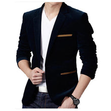 Load image into Gallery viewer, Brand Mens Corduroy Blazers Autumn Spring Fashion Male Slim Fat Casual Suit Jacket Men Blazer Masculino Clothing Vetement Homme
