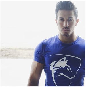 New ALPHALETE Men's T-Shirts  Fashion Short Sleeved Fitness Bodybuilding Shirt For Men Workout Slim Fit Cotton tee tops