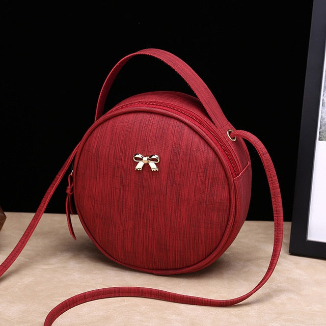Classic Texture Shoulder Bags For Women 2019 Fashion Crossbody Round Bag Mini Handbag Leather Phone Coin Purse Female Ladies Bag