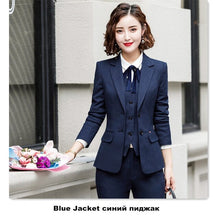 Load image into Gallery viewer, Blazer and Skirt Set with Pockets Elegant Slim Fit Blazer+Skirt 2 Pieces Formal Career Skirt Suits Office Clothes 889820

