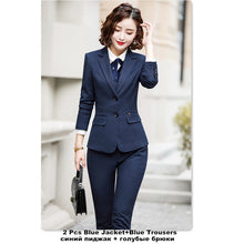Load image into Gallery viewer, Blazer and Skirt Set with Pockets Elegant Slim Fit Blazer+Skirt 2 Pieces Formal Career Skirt Suits Office Clothes 889820
