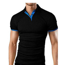 Load image into Gallery viewer, Summer short Sleeve Polo Shirt men Turn-over Collar fashion casual Slim Breathable Solid Color Business men's polo shirt
