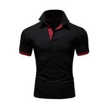 Load image into Gallery viewer, Summer short Sleeve Polo Shirt men Turn-over Collar fashion casual Slim Breathable Solid Color Business men's polo shirt
