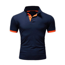 Load image into Gallery viewer, Summer short Sleeve Polo Shirt men Turn-over Collar fashion casual Slim Breathable Solid Color Business men's polo shirt

