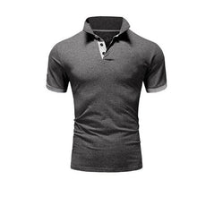 Load image into Gallery viewer, Summer short Sleeve Polo Shirt men Turn-over Collar fashion casual Slim Breathable Solid Color Business men's polo shirt
