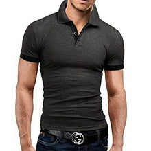 Load image into Gallery viewer, Summer short Sleeve Polo Shirt men Turn-over Collar fashion casual Slim Breathable Solid Color Business men's polo shirt
