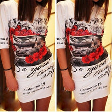 Load image into Gallery viewer, 2019 New Summer Fashion Women Sexy Tank Dress Slim Casual Camouflage Military O-Neck Print Splice Empire Mini Dresses Vestidos
