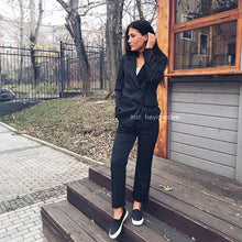 Load image into Gallery viewer, Work Fashion Pant Suits 2 Piece Set for Women Double Breasted Striped Blazer Jacket &amp; Trouser Office Lady Suit Feminino 2019
