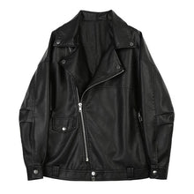 Load image into Gallery viewer, Fitaylor Autumn Women Faux Leather Jacket Casual Loose Soft Pu Motorcycle Punk Leather Coat Female Zipper Rivet Outerwear
