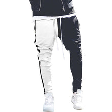 Load image into Gallery viewer, Mens Long Color Block Street Patchwork Zippers Elastic Casual Pencil Pants joggers pantalon homme streetwear hip hop Sweatpants
