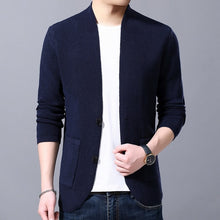 Load image into Gallery viewer, Sweater Cardigan Men's 2019 Spring and Autumn New Single-breasted Slim Wool Knit V-neck Cardigan Jacket High Quality

