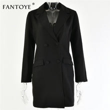 Load image into Gallery viewer, Fantoye Women White Blazer Coat Fashion V Neck Long Sleeve Office Ladies Blazer Suits 2019 Autumn Jacket Women's Tops Outerwear
