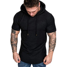 Load image into Gallery viewer, T Shirt Hoodie Slim Fit Casual Short Sleeve T Shirt Men 2019 Sport Summer Spring Large Size Casual Men's T-shirt Tops Tee 19APR2
