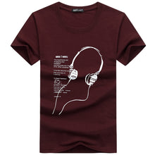 Load image into Gallery viewer, SWENEARO 2019 Summer Men T-Shirts Plus Size 4XL-5XL Tee Shirt Short Long line headset cartoon printing Men&#39;s Clothing Tee Shirt
