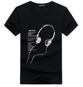 SWENEARO 2019 Summer Men T-Shirts Plus Size 4XL-5XL Tee Shirt Short Long line headset cartoon printing Men's Clothing Tee Shirt