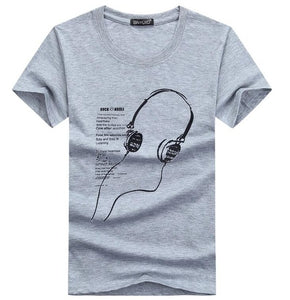 SWENEARO 2019 Summer Men T-Shirts Plus Size 4XL-5XL Tee Shirt Short Long line headset cartoon printing Men's Clothing Tee Shirt