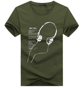 SWENEARO 2019 Summer Men T-Shirts Plus Size 4XL-5XL Tee Shirt Short Long line headset cartoon printing Men's Clothing Tee Shirt