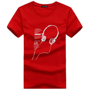 SWENEARO 2019 Summer Men T-Shirts Plus Size 4XL-5XL Tee Shirt Short Long line headset cartoon printing Men's Clothing Tee Shirt